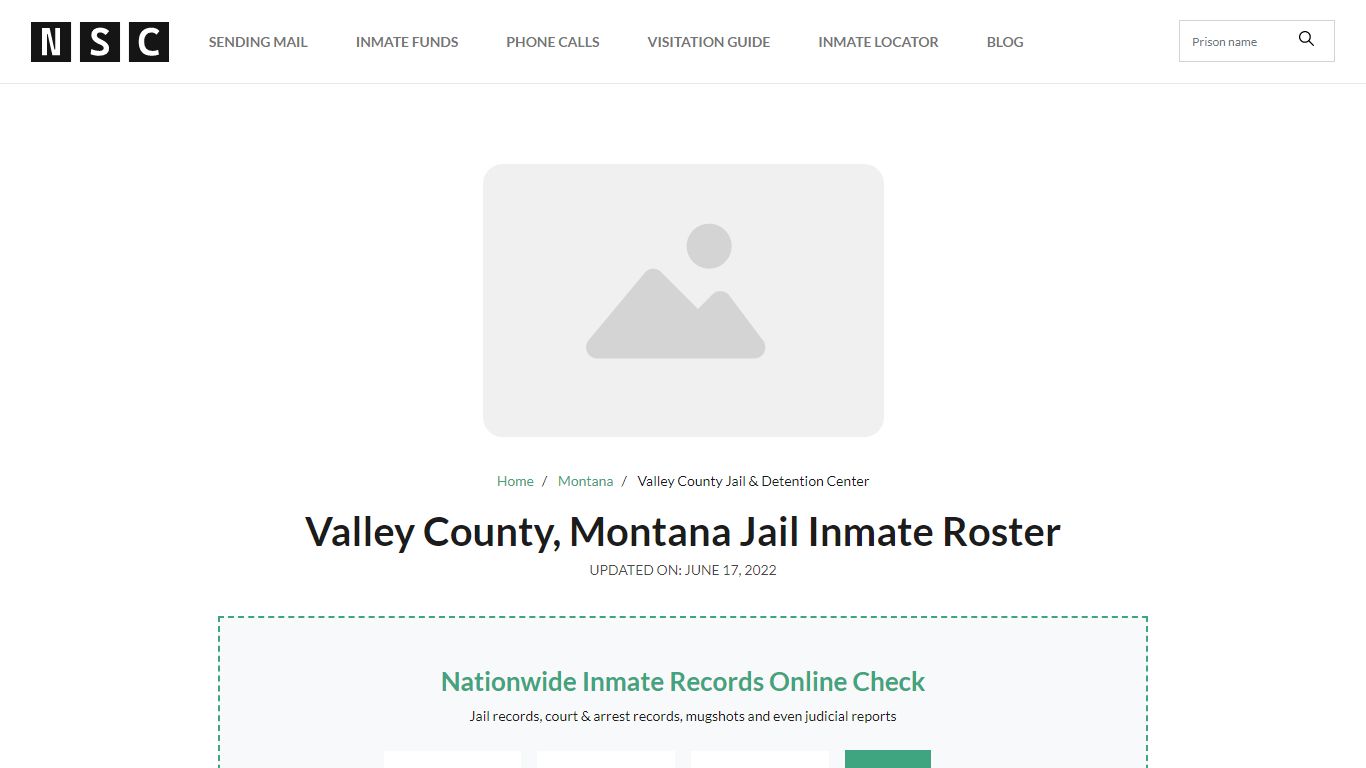 Valley County, Montana Jail Inmate Roster